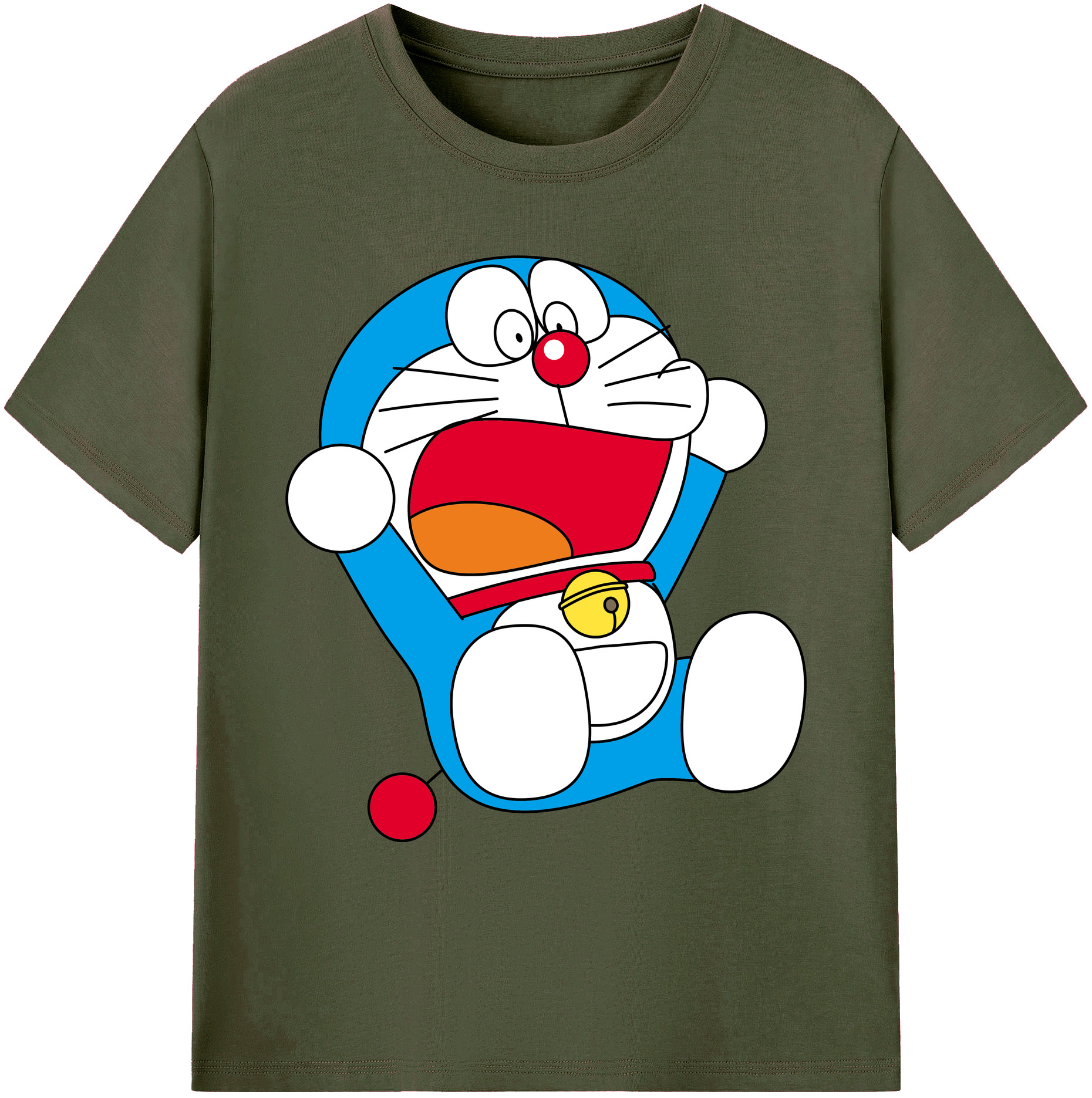 （画像用） ドラえもん Doraemon 綿100％ メンズ半袖Tシャツ｜肌触りやわらか＆通気性